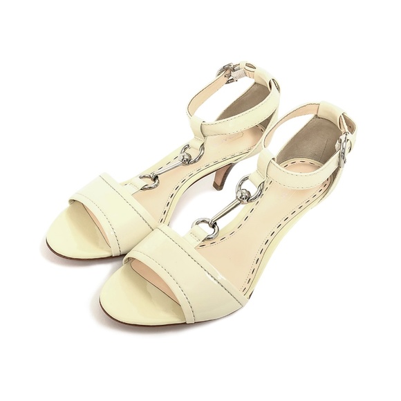 Coach Inez Patent T-Strap Sandal Ivory Sz 7B - Picture 5 of 6